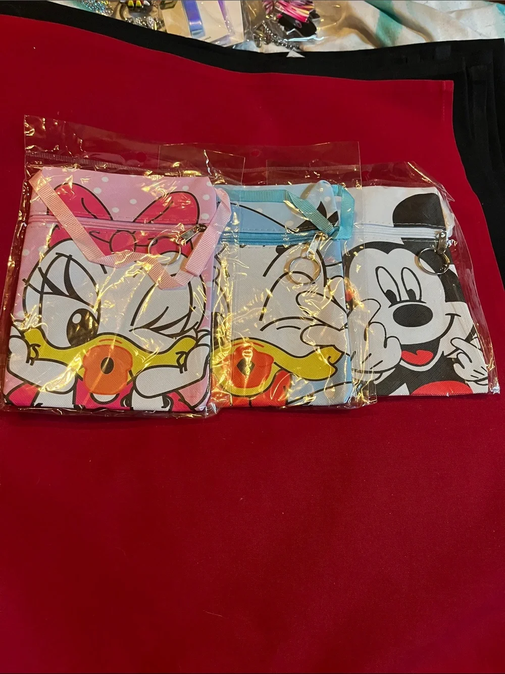 Kids Daisy/Duck Character Crossbody Bag - Pink, Blue, White